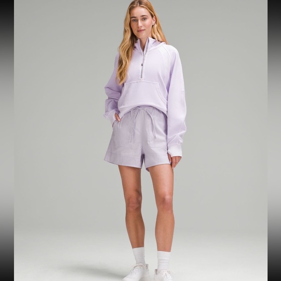 Cotton-Blend Poplin High-Rise Short 4” - Picture 2 of 10